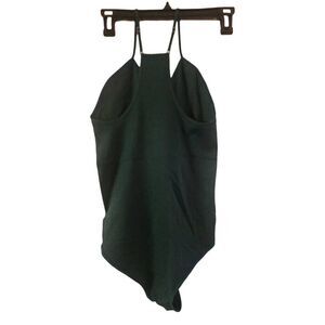 Free People intimately ribbed knit bodysuit NWOT M/L dark green